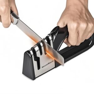 4-In-1 Kitchen Knife Sharpener, Multi-Functional Knife Sharpening Kit, Stylish Kitchen Accessories Suitable For Kitchen Knives, Chef Knives, Precision Knives And Scissors