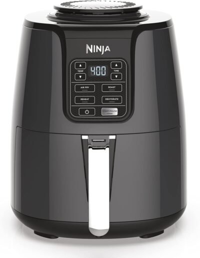 Air Fryer, Roast, Bake, Air Fry, Roast, Broil, Reheats, & Dehydrates, 4-in-1, Fries, Frozen Food, Veggies, and Juicy Meat, Less Oil, Easy Meals, Healthy Meals, Compact, 4 QT, Grey, AF101