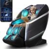4D Full Body Massage Chair with Flexible 166° Track, Reading Light, 18 Massage Modes, 11 Techniques, 36 Airbags, Zero Gravity Recliner with Yoga Stretch and Foot Massage Black
