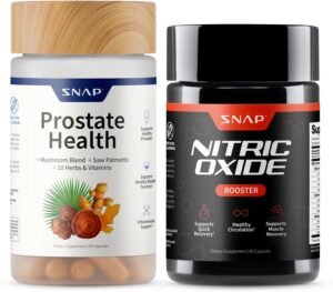 Prostate Health Support Supplement Bundle with Nitric Oxide Booster – 90 Capsules & 60 Capsules