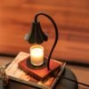 Epoch Candle Warmer Lamp with Timer & Stepless Dimmable, Electric Warmer Lamp for Jar Candles, Mid Century Modern Black Wax Melt with 2 Bulbs, Retro Decor House Warming Birthday Gifts for Her