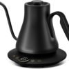 Electric Kettles, Gooseneck Electric Kettle, ±1℉ Temperature Control, Stainless Steel Inner, Quick Heating for Pour Over Coffee, Brew Tea, Boil Hot Water, 1500W/0.9L (Matte Black)