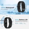 Smart Health Wristband, Wearable Health Fitness Tracker, 120+ Sports Modes, All-Day Automatic Monitoring, with Pedometer/Improve Sleep/Stress/Health, IP68 Waterproof, 2 Pack Bands, Free APP