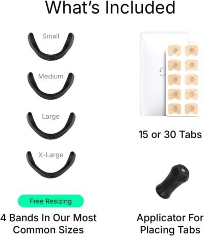 Breathing Nasal Strip Starter Kit (15 Count, Black) - Boost Oxygen Intake, Reduce Snoring, Improve Sleep Quality - Sweat Resistant, Skin Safe Nasal Strips - Extra Strength Snoring Solution