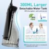 Water Dental Flosser Teeth Pick: Portable Cordless Oral Irrigator 300ML Rechargeable Travel Irrigation Cleaner IPX7 Waterproof Electric Flossing Machine for Teeth Cleaning