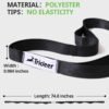 Stretching Strap Yoga Strap Physical Therapy for Home Workout, Exercise, Pilates and Gymnastics, 10 Loops Non-Elastic Stretch Bands with Aesthetic Packaging for Women & Men
