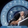 4D Full Body Massage Chair with Flexible 166° Track, Reading Light, 18 Massage Modes, 11 Techniques, 36 Airbags, Zero Gravity Recliner with Yoga Stretch and Foot Massage Black