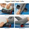5 in1 Foam Roller Set, Trigger Point Foam Roller, Massage Roller Stick, Massage Ball, Resistance Band for Deep Muscle Massage Pilates Yoga,Fitness Exercise for Whole Body (Black-Red)