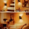 Amber Night Lights Plug into Wall, Dimmable Night Light Plug in, Modern Night Lights Auto On/Off, Amber Night Light 2000K, 0-100LM Adjustable Brightness Nightlight for Hallway Bedroom
