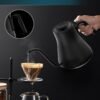 Electric Kettles, Gooseneck Electric Kettle, ±1℉ Temperature Control, Stainless Steel Inner, Quick Heating for Pour Over Coffee, Brew Tea, Boil Hot Water, 1500W/0.9L (Matte Black)