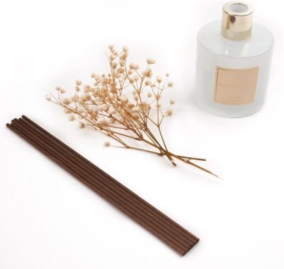 Reed Diffuser Set, 6.7 oz Clean Linen Scented Diffuser with Sticks Home Fragrance Reed Diffuser for Bathroom Shelf Decor