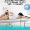 Stretching Strap Yoga Strap Physical Therapy for Home Workout, Exercise, Pilates and Gymnastics, 10 Loops Non-Elastic Stretch Bands with Aesthetic Packaging for Women & Men