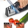 4-In-1 Kitchen Knife Sharpener, Multi-Functional Knife Sharpening Kit, Stylish Kitchen Accessories Suitable For Kitchen Knives, Chef Knives, Precision Knives And Scissors