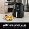 Air Fryer, Roast, Bake, Air Fry, Roast, Broil, Reheats, & Dehydrates, 4-in-1, Fries, Frozen Food, Veggies, and Juicy Meat, Less Oil, Easy Meals, Healthy Meals, Compact, 4 QT, Grey, AF101