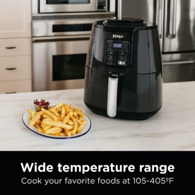 Air Fryer, Roast, Bake, Air Fry, Roast, Broil, Reheats, & Dehydrates, 4-in-1, Fries, Frozen Food, Veggies, and Juicy Meat, Less Oil, Easy Meals, Healthy Meals, Compact, 4 QT, Grey, AF101