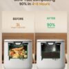 Electric Composter for Kitchen,Ouaken 3L Indoor Kitchen Waste Compost Machine Countertop Smart Composting Bin,Compact Food Recycler for Home with Low Noise,Odorless,Auto-Clean,LED Display