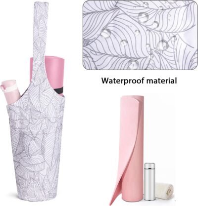 Yoga Mat Bag with Large Size Pocket and Zipper Pocket，Yoga Bag Adjustable Shoulder Strap- Holds More Yoga Accessories