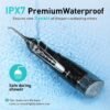 Water Dental Flosser Teeth Pick: Portable Cordless Oral Irrigator 300ML Rechargeable Travel Irrigation Cleaner IPX7 Waterproof Electric Flossing Machine for Teeth Cleaning