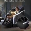 4D Full Body Massage Chair with Flexible 166° Track, Reading Light, 18 Massage Modes, 11 Techniques, 36 Airbags, Zero Gravity Recliner with Yoga Stretch and Foot Massage Black