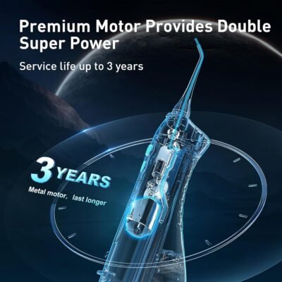 Water Dental Flosser Teeth Pick: Portable Cordless Oral Irrigator 300ML Rechargeable Travel Irrigation Cleaner IPX7 Waterproof Electric Flossing Machine for Teeth Cleaning