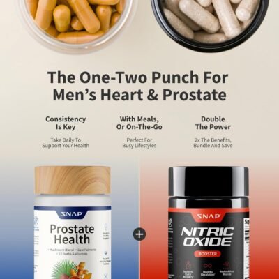 Prostate Health Support Supplement Bundle with Nitric Oxide Booster – 90 Capsules & 60 Capsules