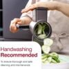 Rotary Cheese Grater, Aluminium, 3 Steel Drum Blades, Cheese, Vegetable, Chocolate, Nut, Fruit Grater with Handle, Non-Slip Suction Foot and Table Clamp, 5 Year Guarantee