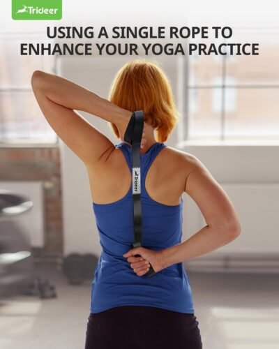 Stretching Strap Yoga Strap Physical Therapy for Home Workout, Exercise, Pilates and Gymnastics, 10 Loops Non-Elastic Stretch Bands with Aesthetic Packaging for Women & Men
