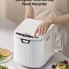 Electric Composter for Kitchen,Ouaken 3L Indoor Kitchen Waste Compost Machine Countertop Smart Composting Bin,Compact Food Recycler for Home with Low Noise,Odorless,Auto-Clean,LED Display