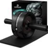 Ab Roller Wheel, Abs & Core Workout Equipment for Home Gym with Knee Pad Accessories, Abdominal Wheel for Full-body Strength Training