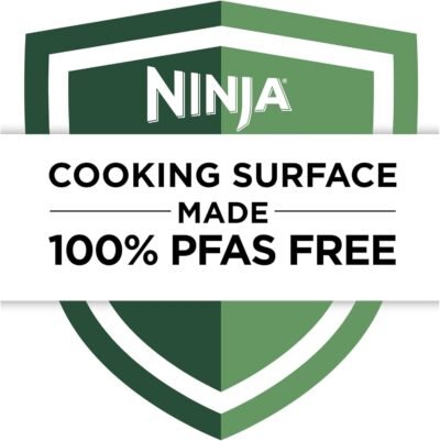 Ninja BW1001 NeverStick PRO Belgian Waffle Maker, Vertical Design, 5 Shade Settings, with Precision-Pour Cup & Chef-curated Recipe Guide, Black & Silver