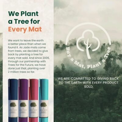 JadeYoga Harmony Yoga Mat - Durable & Thick Gym Fitness Mat, Non-Slip Natural Rubber Yoga Mat - Home Exercise & Stretching Mat, Workout Mat - Yoga, Pilates & Meditation for Women & Men