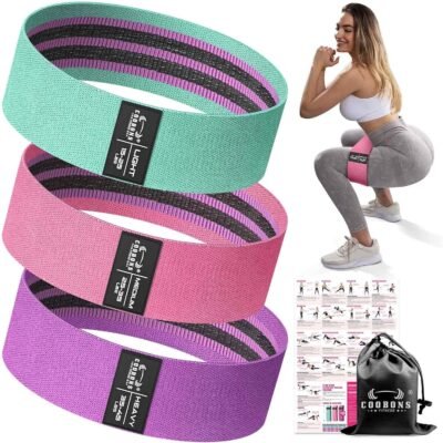 1754860049_813-Hyy0N1L._AC_SL1500_.jpg Fabric Resistance Bands for Working Out - Exercise Bands for Women and Men, Booty Bands for Legs and Glute, Yoga, Pilates, Rehab, Fitness and Home Workout