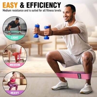 1754883046_71zEtvkJBcL._AC_SL1500_.jpg Fabric Resistance Bands for Working Out - Exercise Bands for Women and Men, Booty Bands for Legs and Glute, Yoga, Pilates, Rehab, Fitness and Home Workout