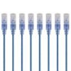 Monoprice Cat6A Ethernet Patch Cable - Snagless RJ45, 550Mhz, 10G, UTP, Pure Bare Copper Wire, 30AWG, 10-Pack, 5 Feet, Blue - SlimRun Series