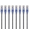 Monoprice Cat6A Ethernet Patch Cable - Snagless RJ45, 550Mhz, 10G, UTP, Pure Bare Copper Wire, 30AWG, 10-Pack, 5 Feet, Blue - SlimRun Series