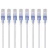 Monoprice Cat6A Ethernet Patch Cable - Snagless RJ45, 550Mhz, 10G, UTP, Pure Bare Copper Wire, 30AWG, 10-Pack, 5 Feet, Blue - SlimRun Series
