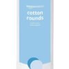 Amazon Basics Hypoallergenic 100% Cotton Rounds for Makeup Removal and Skincare, 100 Count, 1 Pack