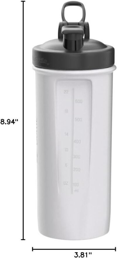 BlenderBottle Classic V2 Shaker Bottle Perfect for Protein Shakes and Pre Workout, 28-Ounce, Clear/Black