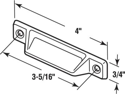 Prime-Line F 2630 Deluxe Sash Lift, 3-5/16 In., Diecast Construction, White (2 Pack)