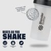 BlenderBottle Classic V2 Shaker Bottle Perfect for Protein Shakes and Pre Workout, 28-Ounce, Clear/Black