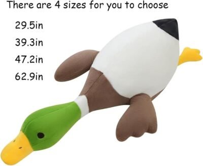 Mallard Duck Plush,Mallard Duck Stuffed Animals, Soft Furry Duck Stuffed Animal Pillow,Huge Duck Plush Hugging Pillow Gifts for Every Age (62.9in)