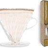 Reusable Coffee Filters - Made to Fit Hario v60 03 Large (2 Filters) - Organic Natural Cotton Coffee Filters Made in the USA - Ultra-Durable Set - Eco-Friendly Compostable Cloth