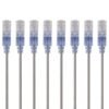 Monoprice Cat6A Ethernet Patch Cable - Snagless RJ45, 550Mhz, 10G, UTP, Pure Bare Copper Wire, 30AWG, 10-Pack, 7 Feet, Blue - SlimRun Series