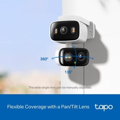 Tapo 2K 3MP Indoor/Outdoor Dual Lens Pan/Tilt Security Camera – 130° Wide-Angle + 6mm Telephoto, 360° Pan, Free Person/Vehicle Detection, SD/Cloud Storage, Works w/Alexa & Google Home – HybridCam Duo