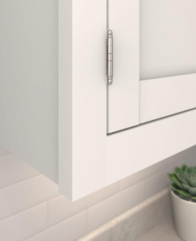 Amerock | Cabinet Hinge | 3/4 inch (19 mm) Door Thickness Hinge | Satin Nickel | 1 Pack | Non Self-Closing Hinge | Partial Wrap Hinge | Cabinet Door Hinge