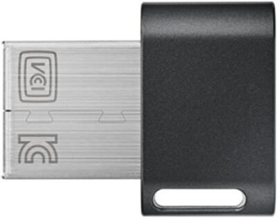 SAMSUNG FIT Plus 3.1 USB Flash Drive, 128GB, 400MB/s, Plug In and Stay, Storage Expansion for Laptop, Tablet, Smart TV, Car Audio System, Gaming Console, MUF-128AB/AM,Gunmetal Gray