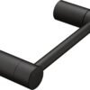 Moen Matte Black Align Pivoting Double Post Modern Toilet Paper Holder, YB0408BL