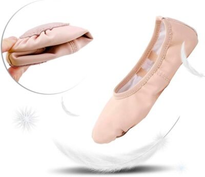 Stelle Ballet Shoes for Girls Toddler Ballet Slippers Soft Leather Boys Dance Shoes for Toddler/Little Kid/Big Kid