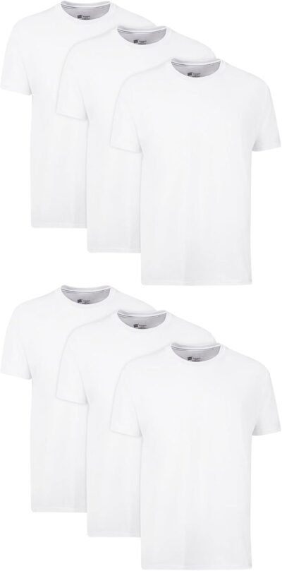 Hanes Packs, Stay-Tucked Soft Cotton, Best Undershirts for Men, White/Black/Asstd Multipacks