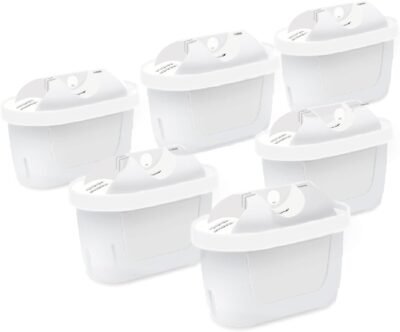 Water Filter for All BRITA,Compatible with Brita Maxtra/Mava,Maxtra+, Fit for Mavea,Marella jug Pitcher Replacement Cartridge, Reduce Limescale and Impurities. … (6)